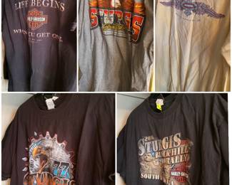 Vintage Sturgis and Harley Davidson motorcycle T-shirts