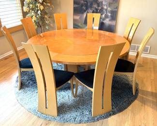 Italian made, Giorgio Collection, Excelsior, 9 piece dining table set 