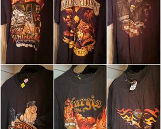 Vintage Sturgis and Harley Davidson motorcycle T-shirts