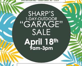 1 Day Garage Sale 50% OFF ON ALL ITEMS OUTDOORS
