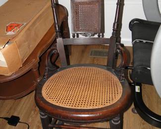 Cane seat chair