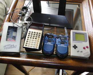 Vintage Gameboy, Walkie Talkies, Calculator and more
