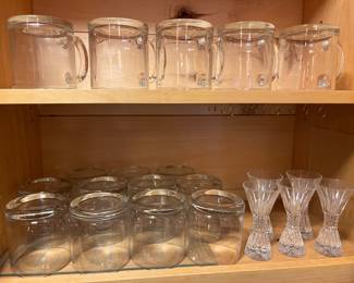 Large selection of glassware/drinkware.