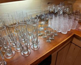Large selection of glassware/drinkware.