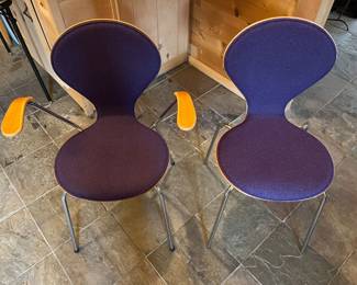 45+ Danerka stacking side/dining chairs (Made in Denmark).
