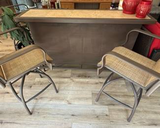 Hampton Bay Swivel Bar Stools with Bar