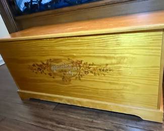 California Perfume Co. Floral Decorated Cedar Chest