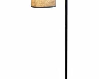 Arc Floor Lamp with Linen Drum Shade