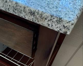 Linon Home Decor Granite Top Kitchen Cart