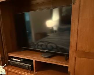 American Signature Oak Media Armoire with Drawers