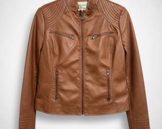 Marilyn & Me Faux Leather Moto Jacket