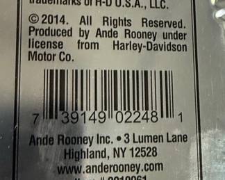 Harley-Davidson "American Classics Babes" and "Ride Bone" Embossed Tin Signs by Andre Rooney Inc.