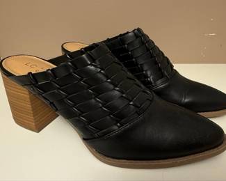 Lauren Conrad Woven Mule Heels