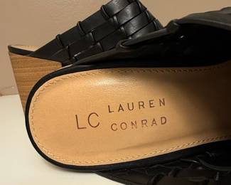Lauren Conrad Woven Mule Heels