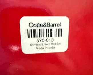 Crate & Barrel Galvanized Lantern Set