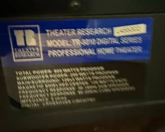 Theater Research TR-3010 Digital Series Professional Home Theater System