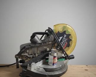 Hitachi C10FCH2 Miter Saw with Assorted Supplies