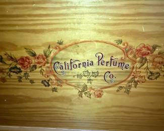 California Perfume Co. Floral Decorated Cedar Chest