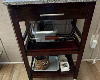 Linon Home Decor Granite Top Kitchen Cart