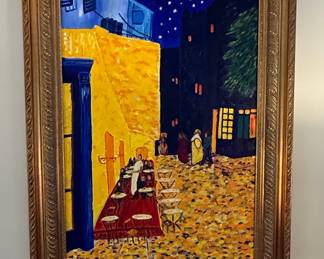 Vincent Van Gogh "Cafe Terrace at Night" Style Oil Painting