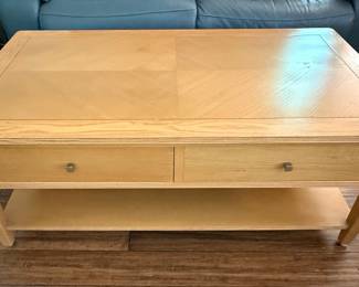 Bassett Furniture Light Oak Coffee Table and End Table Set