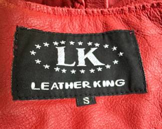 Leather King Red Leather Motorcycle Chaps