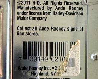 Harley-Davidson "Ride Hard" and "Stone Rust" Metal Signs