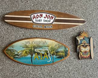 Surfboard Wall Decor Collection (Ron Jon, Florida A1A, Duke's Waikiki)