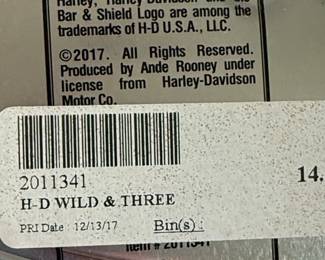Harley-Davidson "Timeless Tradition" and "Wild & Three" Metal Signs