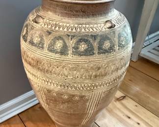 Large Terracotta Amphora Style Jar