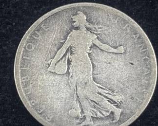 silver franc coin