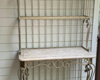 Lot 4: Metal Planting Table Or Hutch