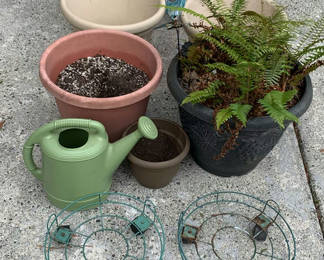 Lot 21: Plastic And Foam Pots