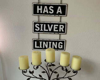 Lot 14: Candles, candle Holders And Wall Art