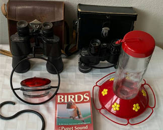 Lot 15: Binoculars And Bird Feeders
