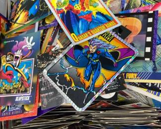 Large Mixed Lot Marvel, DC, and Assorted Trading Cards