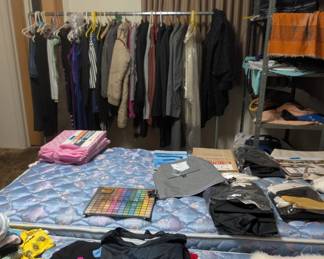 men's & women's clothing, mattress and box spring