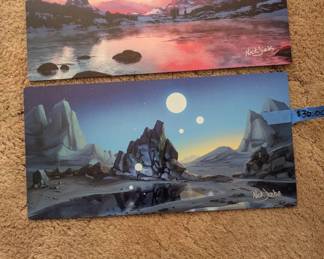 sci-fi digital paintings, metal prints