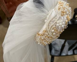 vintage beaded veil