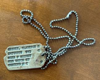 WW2 DOG TAG, ORIGINAL CHAIN