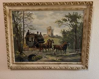 vintage, framed, PAINT BY NUMBER