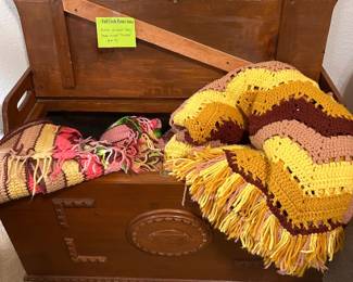 hand made crocheted throws