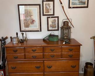 maple 6 drawer dresser