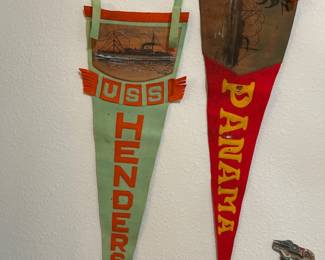 1930s USS HENDERSON  NAVY pennants