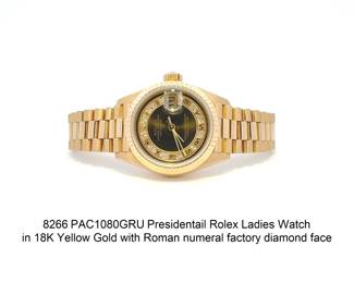 Lot 8266 Rolex Presidential Watch with Diamonds