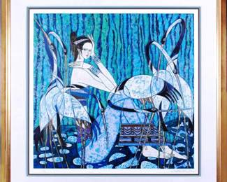 Lot  150 Original Ting Shao Kuang  Emerald Valley Screenprint