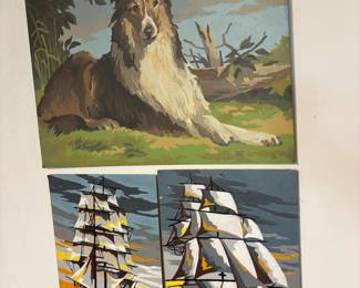 1950s Completed Paint by Numbers