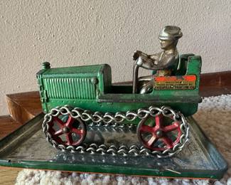 1930s Arcade Cast Iron Caterpillar Ten Tractor Toy
