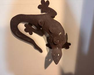 Metal Gecko Wall Art