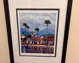 Framed & Matted Seriolithograph "Reflections" by Alex Pauker